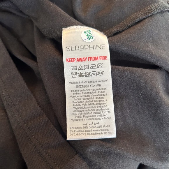 Seraphine NWT Ann Marie Knee Length Bodycon Dress Size 2 Black Maternity Nursing - Picture 8 of 10